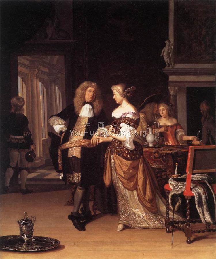 Elegant Couple in an Interior - 埃格伦·范·德·内尔